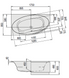 Ванна кутова Hoesch MIDI "С", арт. 3623.010, зі знімною панеллю, ліва, 175*95*60 см