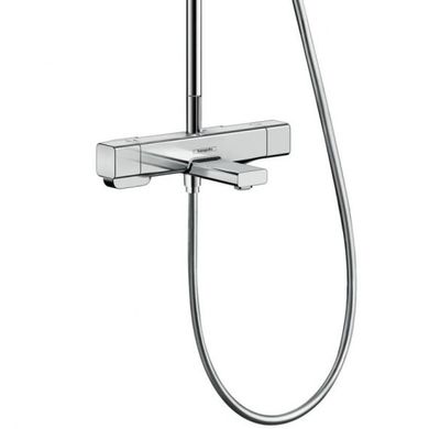 Душова система Hansgrohe E Showerpipe 280 1jet з термостатом для ванни, хром (27687000), Хром