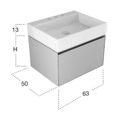 Мебельный комплект ANTONIO LUPI GESTO (L63) 63х50см