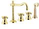 Смеситель на борт ванны Fiore Margot (цвет - золото), ручным душем