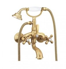 Змішувач для ванни Fiore Margot (колір - кераміка/бронза), з ручним душем