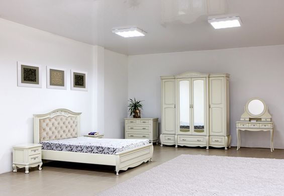 Ліжко Mercury із натурального дерева 160x200, колір білий