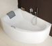 MIRRA ванна асимметричная 170*110 см, правая, с ножками и элементами крепления, белая