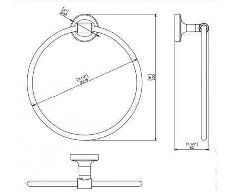Кольцо настенное для полотенца E-PLUS (124510)
