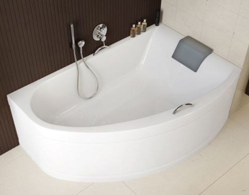 MIRRA ванна асиметрична 170*110 см, права, з ніжками, елементами кріплення та підголовником