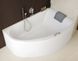MIRRA ванна асимметричная 170*110 см, правая, с ножками, элементами крепления и подголовником