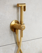 Гигиенический душ KFA Armatura MOZA Gold 5039-512-31 скрытый монтаж, золото матовое