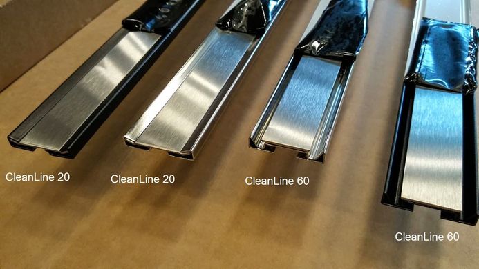 Дренажный канал Geberit CleanLine20 (L30-90см) полированный/матовый металл 154.450.KS.1