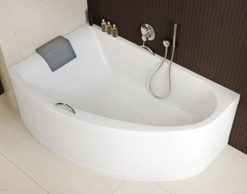 MIRRA ванна асиметрична 170*110 см, ліва, з ніжками, елементами кріплення та підголовником