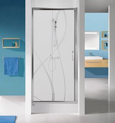 Розсувні душові двері Sanplast 100cm скло Кора
