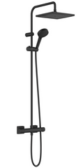 Hansgrohe Vernis Shape Showerpipe 240 1jet EcoSmart с термостатом, Matt Black (26429670), Черный