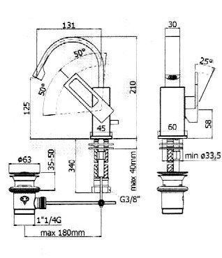 Смеситель для биде Paffoni Effe (EF 837 CR)