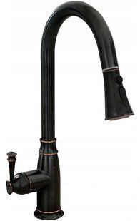 Змішувач для раковини (умивача) REA DECO OLD BLACK чорний високий
