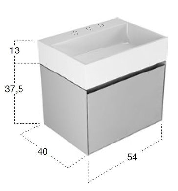 Мебельный комплект ANTONIO LUPI GESTO (L54) 54x40см