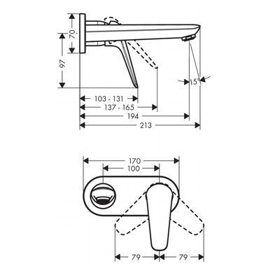 Смеситель для раковины Hansgrohe Novus (71127000), Хром