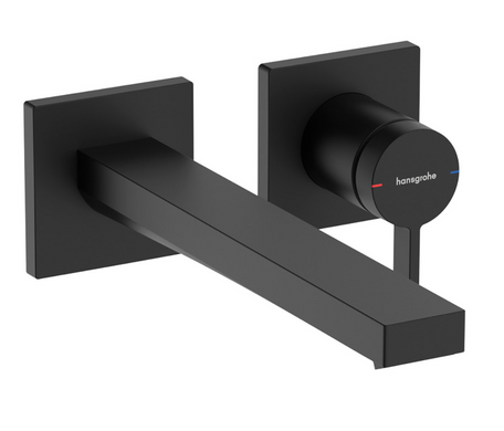 Смеситель Hansgrohe Tecturis E 225 для умывальника из стены, Matt Black (73051670), Черный