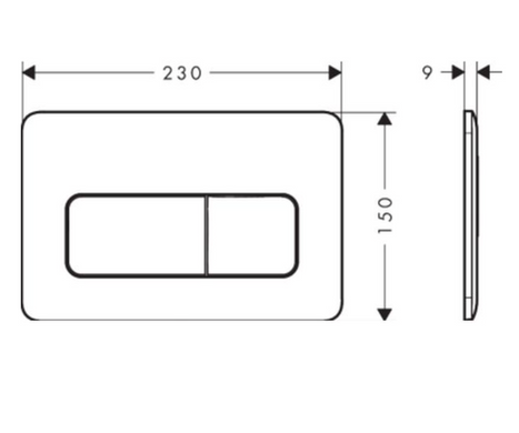 Клавиша смыва Hansgrohe iFrame Original Q, Matt White (66001700), Белый