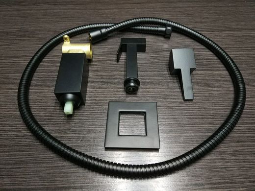 Черный гигиенический душ скрытого монтажа Miro SUM11+SOLR 8.MB, Черный