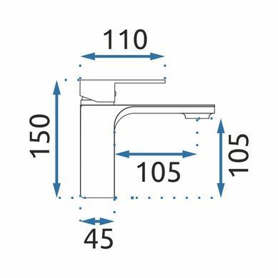 Смеситель для раковины (умывальника) REA URBAN GOLD золото низкий