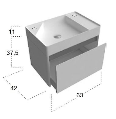 Мебельный комплект ANTONIO LUPI SIMPLO (L63) 63х42см