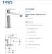 Смеситель для раковины хром Tres Project-tres 21110301, Хром