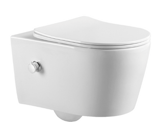 Simple Bend Чаша підвісного унітазу Rimless з сидінням, функц. біде та змішувачем 37852805 ASIGNATURA