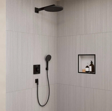 Душевая система скрытого монтажа Hansgrohe Raindance Alive S 300 1jet 24630670 Черный мат, Чорний