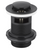 Сливной клапан KFA Armatura клик-клак малый с переливом (660-354-xx), Черный