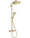 Душевая система Hansgrohe золото Croma Select S 280 1jet Showerpipe с термостатом, polished gold optic (26890990), Золото