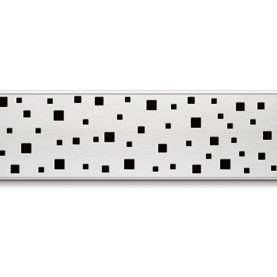 Душовий лоток MCH з горизонтальним фланцем та декоративними ґратами "Квадрати"