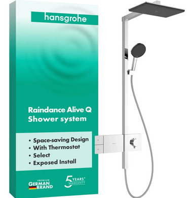 Душова система Hansgrohe Raindance Alive Q 340/210 1jet ShowerSelect Comfort, Chrome (24580000), Хром