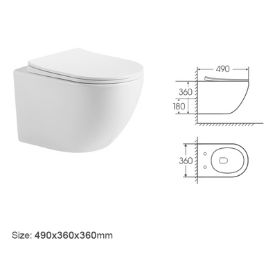 Інсталяція Grohe UA3873200A + унітаз Devit Lite Vortex Flush з кришкою slim, мікроліфт