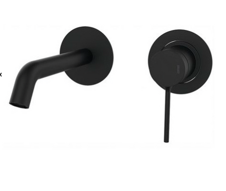 Смеситель для раковины скрытого монтажа с донным клапаном GRB Black Time 47536472 черный, Черный