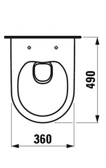 Безободковий унітаз з функцією біде Guralvit UNO Mini (49cm) з сидінням Мікроліфт + Інсталяція Geberit 458.161.21.1 (4в1)
