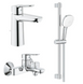 Набор смесителей для ванны Grohe BauEdge 123367M1, Хром