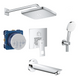 Душева система Grohe Eurocube з 250 Cube прихованого монтажу, хром (UA26417SC0), Хром