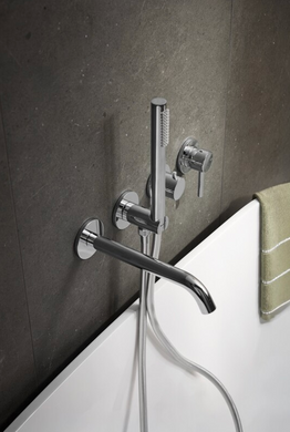 Смеситель для ванны скрытый KFA Armatura MOZA Chrome 5039-411-00 с гарнитуром, Хром