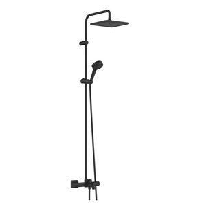 Душевая система Hansgrohe Vernis Shape Showerpipe 240 1jet с термостатом для ванны, Matt Black (26900670)