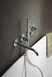 Смеситель для ванны скрытый KFA Armatura MOZA Chrome 5039-411-00 с гарнитуром, Хром