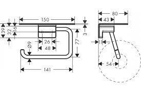 Тримач туалетного паперу Hansgrohe AddStoris з поличкою, Chrome (41772000)