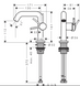 Смеситель Tecturis S 110 Fine CoolStart для умывальника без донного клапана, Chrome (73321000), Хром