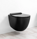 Grohe інсталяція із чорним матовим унітазом Simas Vignoni + Сидіння + кнопка чорна матова, Чорний