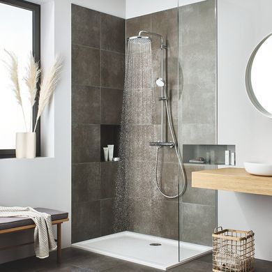 Душевая система Grohe Tempesta System 250 с термостатом для настенного монтажа, хром (26670001), Хром