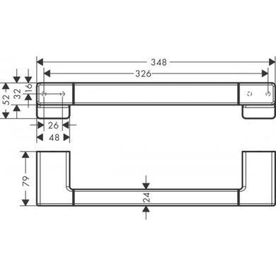 Поручень в душ Hansgrohe AddStoris, Matt Black (41744670)
