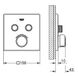 Зовнішня панель термостата для ванни/душа Grohe SmartControl на 2 виходи хром 29124000, Хром