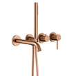 Смеситель для ванны скрытый KFA Armatura MOZA Brushed Rose Gold PVD 5039-411-34