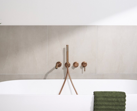 Смеситель для ванны скрытый KFA Armatura MOZA Brushed Rose Gold PVD 5039-411-34 , Розовое золото