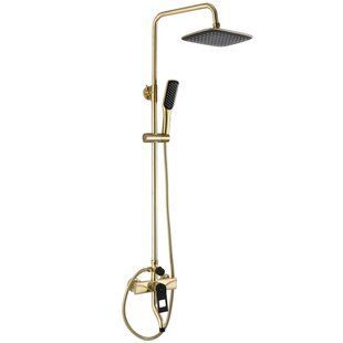 Душовий гарнітур REA SOUL GOLD BLACK MATT золотий матовий з виливом