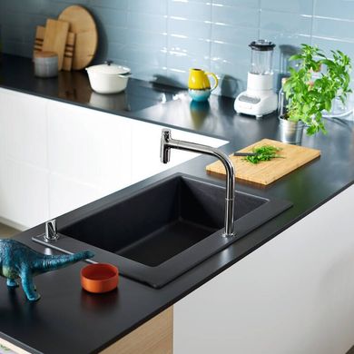 Мойка кухонная Hansgrohe S 51 S510-U660 77х51, Graphite Black (43313170)