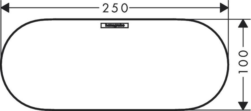 Кришка для полички Hansgrohe WallStoris 25x10см, Matt White (27925700)